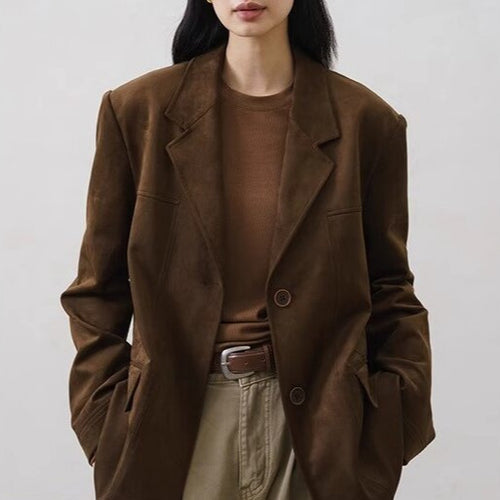 Damen Elegante und lässige Oversized Blazer Echoarchiv