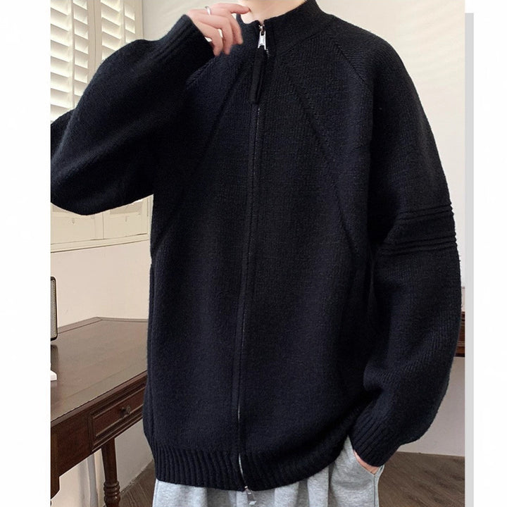 Herren Modische Strickjacke mit hohem Kragen Echo Archiv