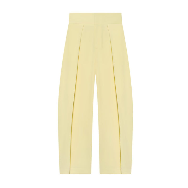 Damen Hochtaillierte Plissée-Hose mit weitem Bein und markanten Vorderfalten Echo Archiv
