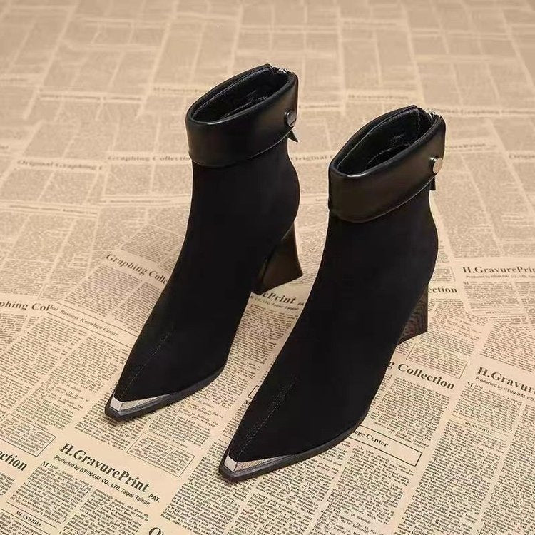 Damen Elegante Blockabsatz-Stiefeletten Echo Archiv