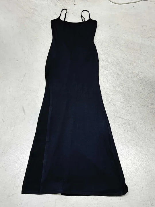 Damen elegantes Maxikleid mit schmalem Schnitt und Spaghettiträgern Echo Archiv