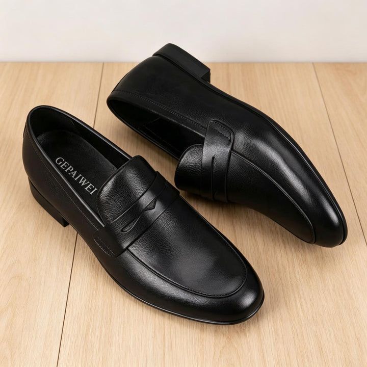Herren Elegante Lederschlüpfschuhe Echoarchiv