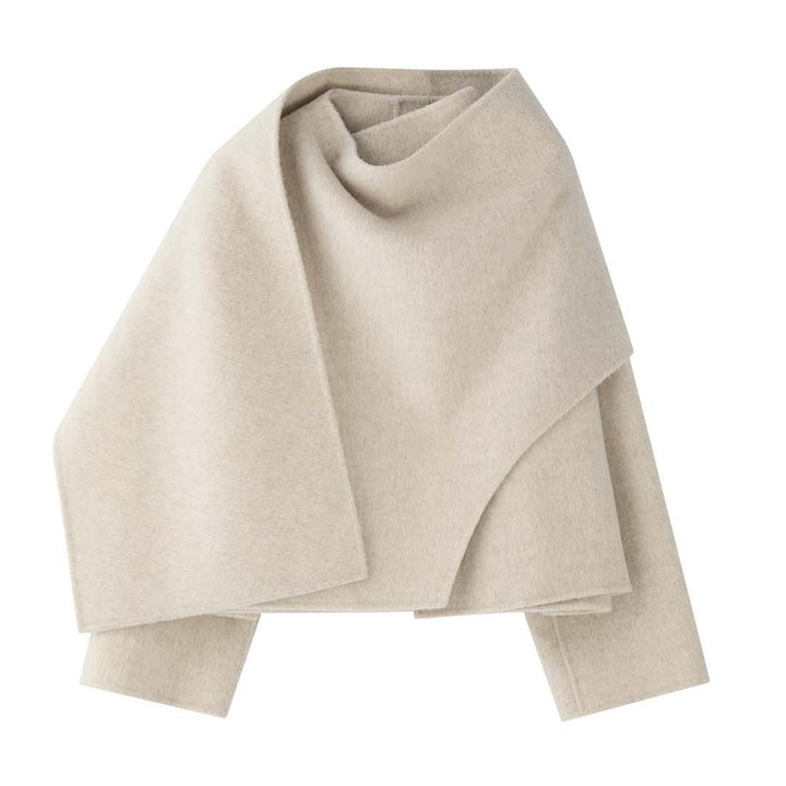 Damen Cape Mantel mit asymmetrischem Überwurf und Wollmix Echoarchiv