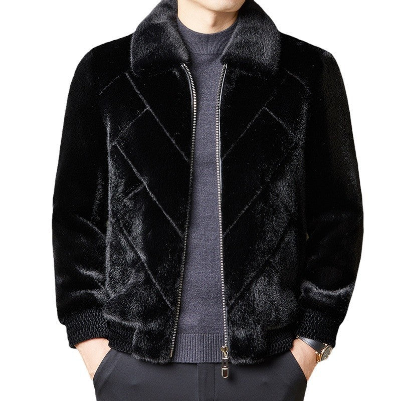 Herren modische Fleecejacke mit elegantem Stehkragen Echoarchiv