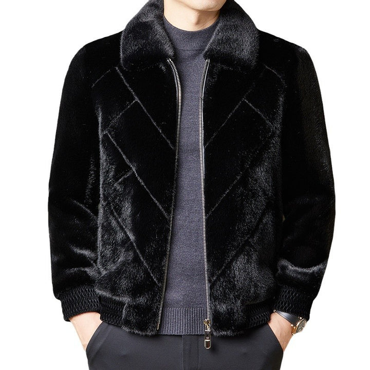 Herren modische Fleecejacke mit elegantem Stehkragen Echoarchiv