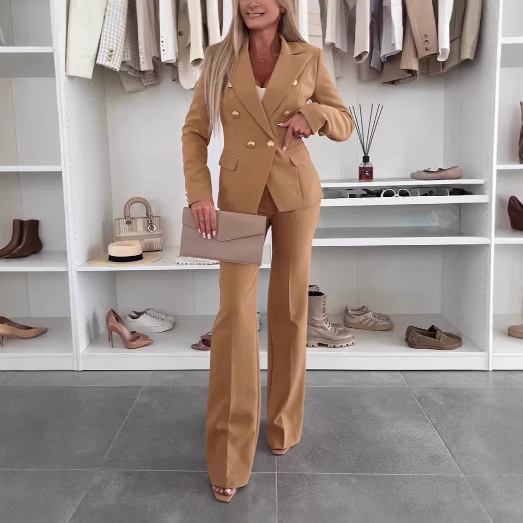 Damen Elegantes Blazer-Set mit weiter Hose Echo Archiv