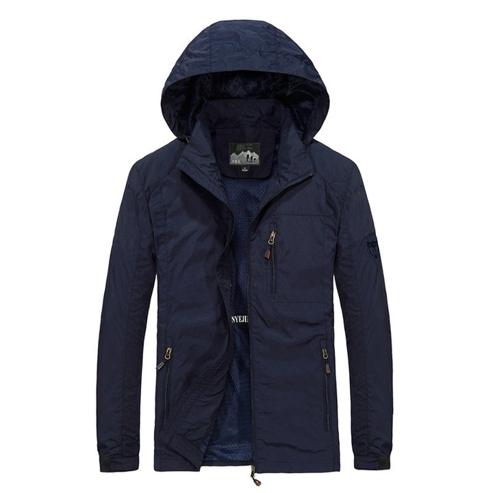 Herren Multifunktionale Outdoorjacke mit verstellbarer Kapuze Echo Archiv