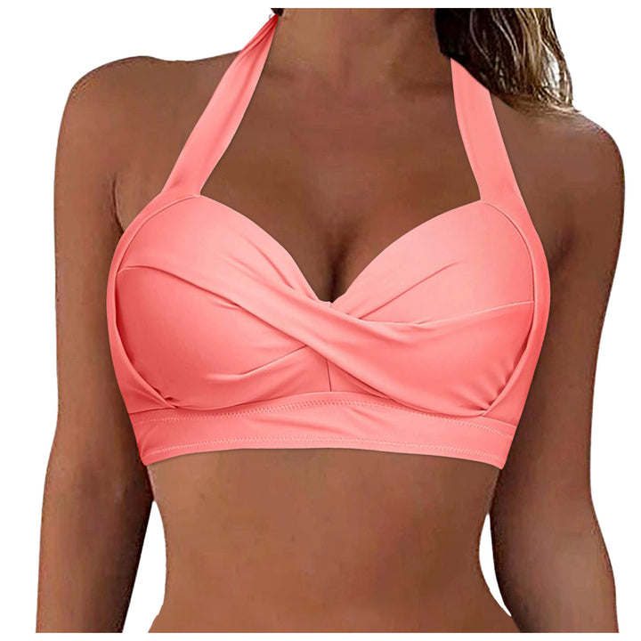 Damen Sportliches Bikinioberteil mit tiefem Ausschnitt und Halter-Design Echo Archiv