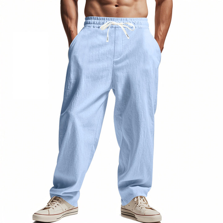 Herren lockere Freizeithose mit elastischem Bund und seitlichen Taschen Echoarchiv