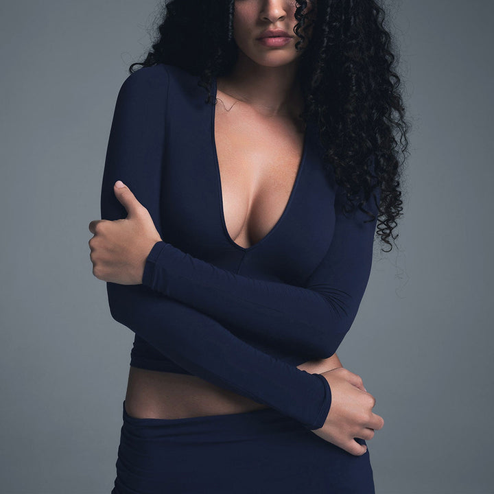 Damen Elegante Langarm-Top Echo Archiv
