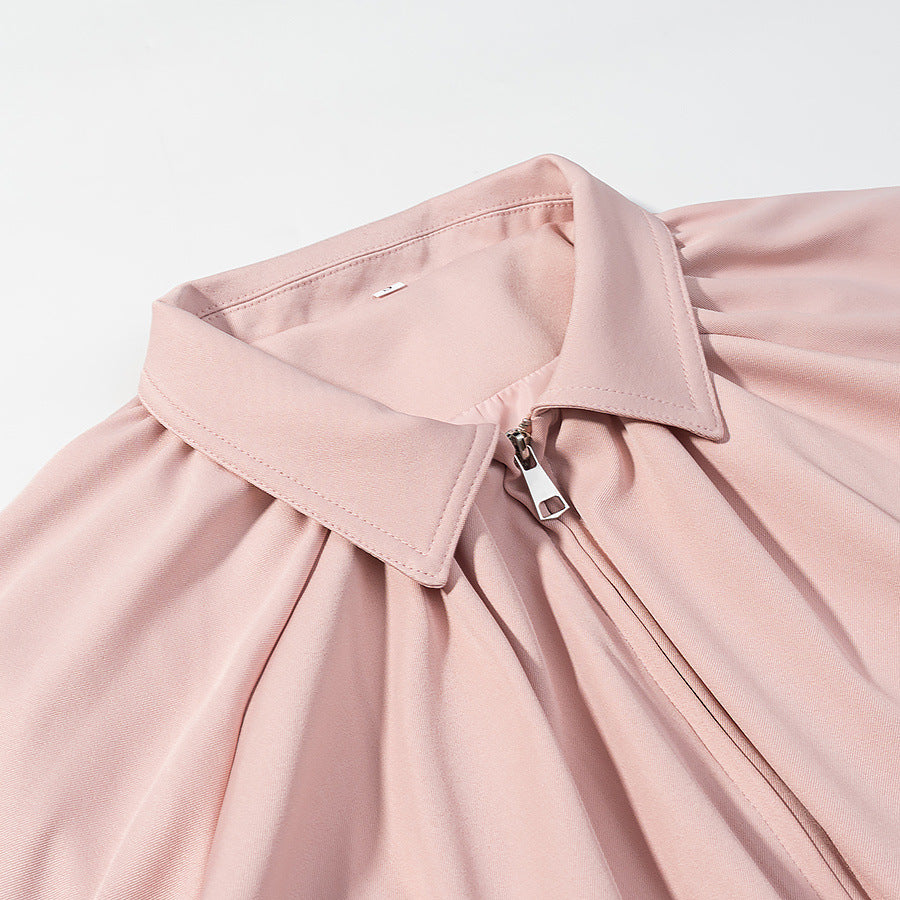 Damen Kurzblouson mit Kellerfalten, Reißverschluss und Ballonärmeln Echo Archiv