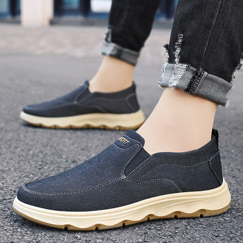 Herren nan leichter Slip-On Canvas-Sneaker mit elastischem Einstieg, gepolsterter Innensohle und profiliert rutschfester Gummilaufsohle Echo Archiv