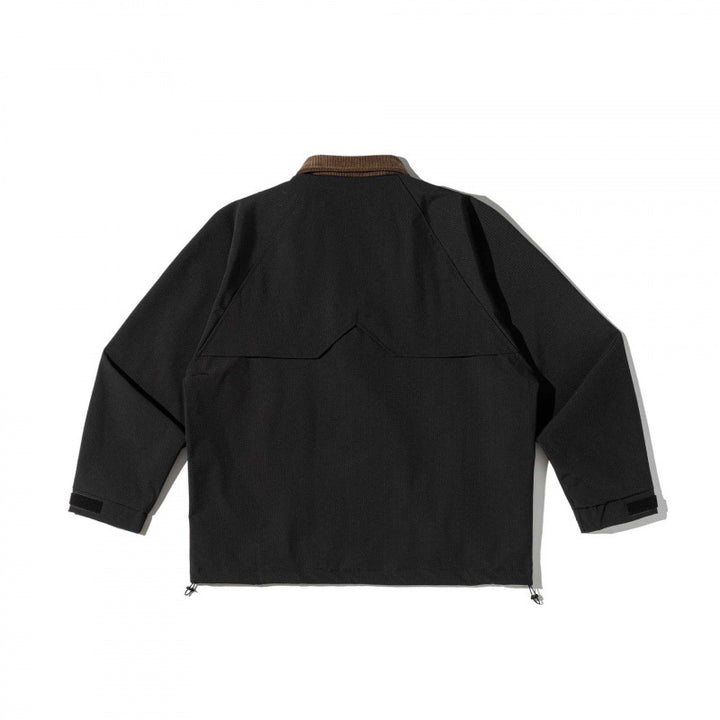 Unisex Kastenförmige Overshirt‑Jacke im Utility‑Stil mit Cordkragen, Pattentaschen und Kordelzugsaum Echo Archiv