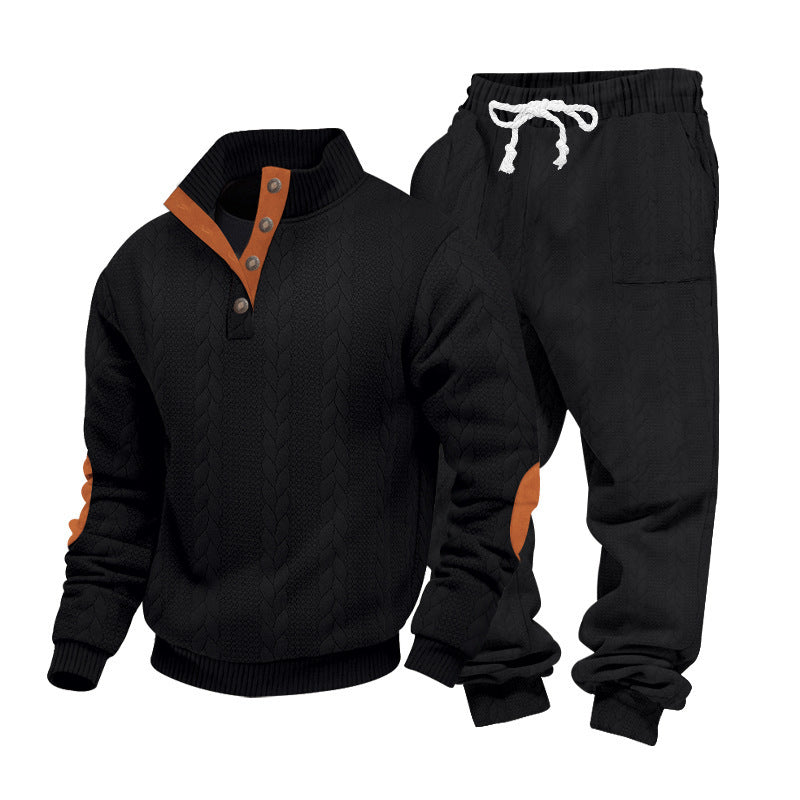Herren Strickpullover und entspannte Jogginghose Set Echoarchiv