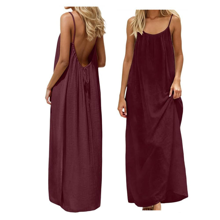 Damen Maxikleid mit tiefem Rücken Echoarchiv