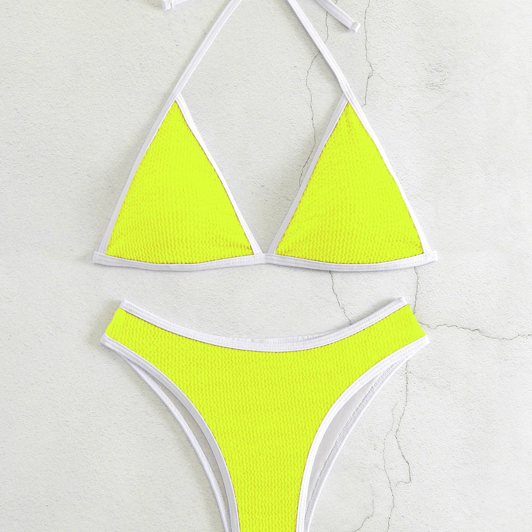 Damen Triangel-Bikini-Set mit kontrastierenden Borten Echo Archiv