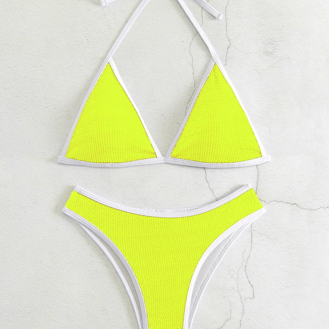 Damen Triangel-Bikini-Set mit kontrastierenden Borten – Maréssa