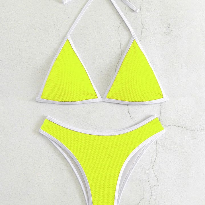 Damen Triangel-Bikini-Set mit kontrastierenden Borten Echo Archiv