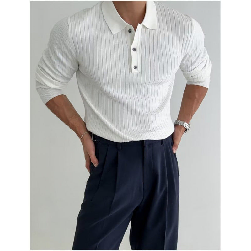 Herren Elegantes Feinstrick-Polohemd – Cavello