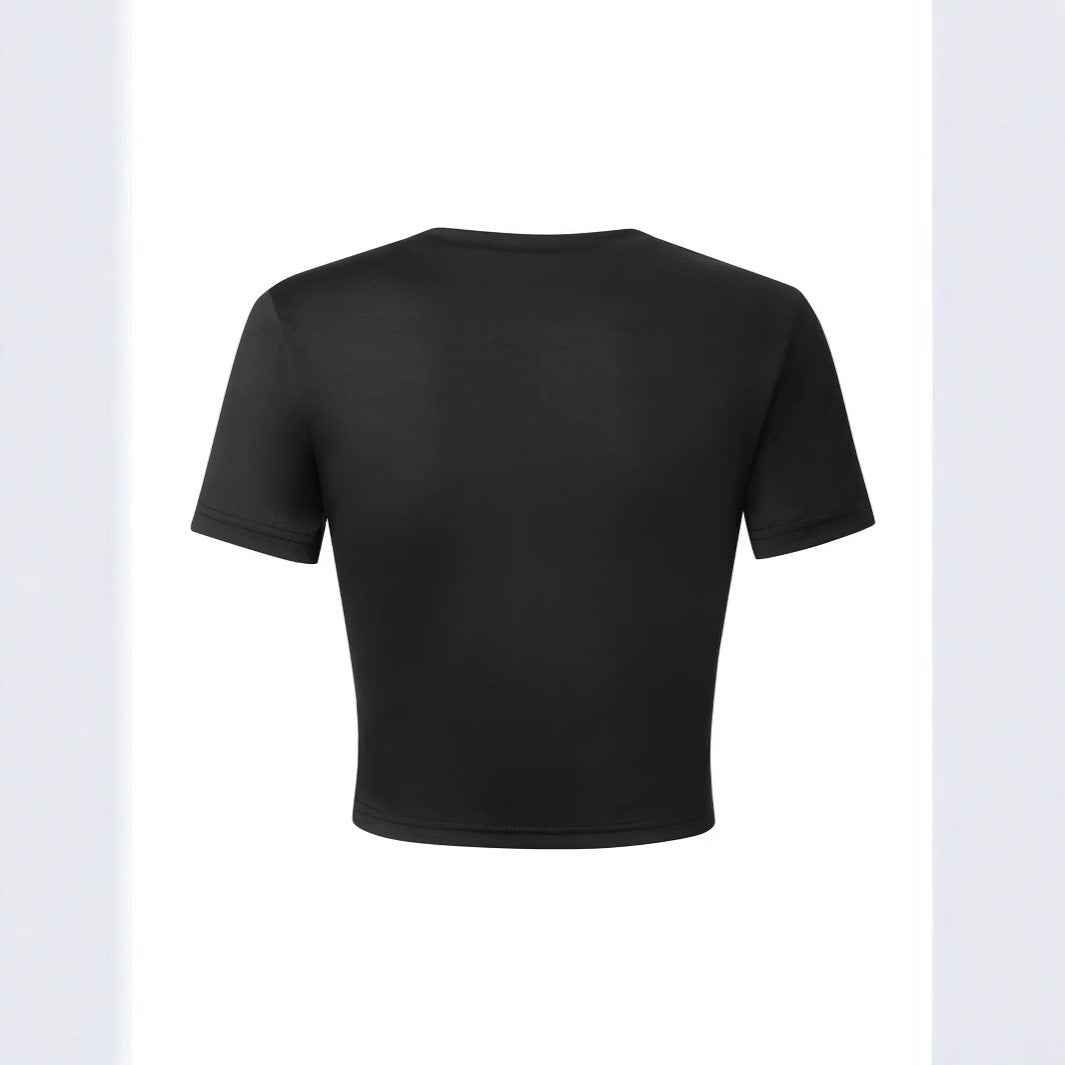 Damen Crop-Shirt mit inspirierendem Schriftzug Echo Archiv