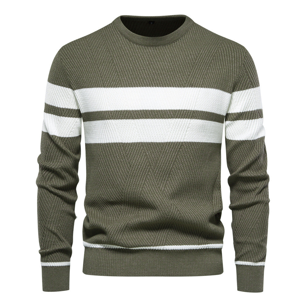 Herren strukturiertes Sweatshirt mit modernen Streifen Echoarchiv