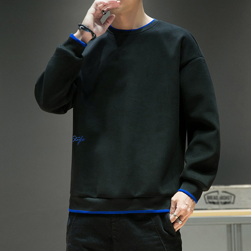 Herren Relaxed-Sweatshirt mit kontrastpaspelierten Bündchen und Clean-Rundhals Echo Archiv