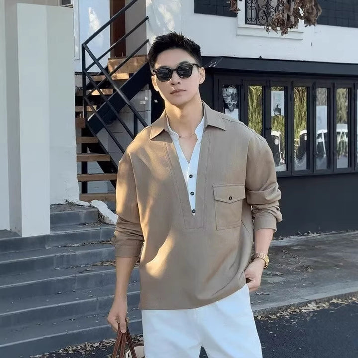Herren Elegante Freizeit-Hemd Echoarchiv