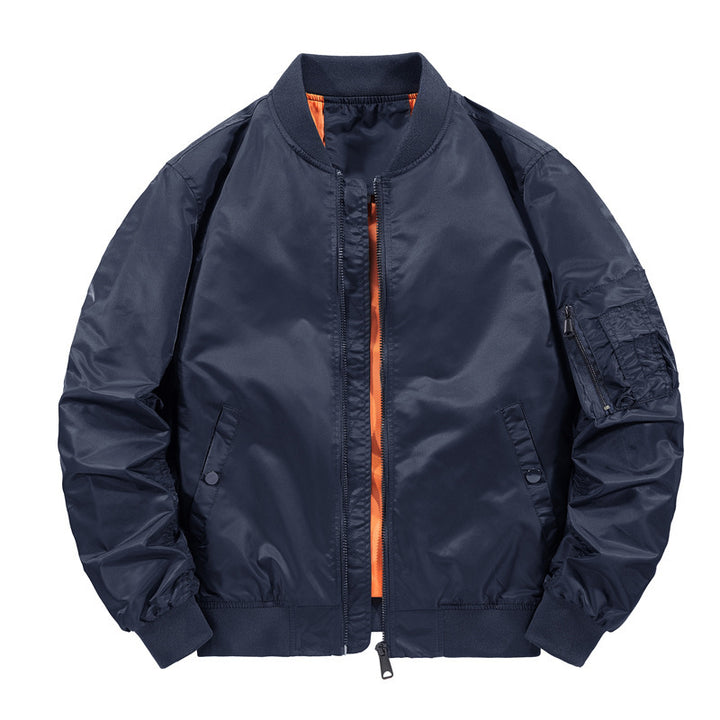 Herren Nylon‑Bomberjacke im Fliegerstil mit Ärmeltasche und Rippbündchen Echo Archiv