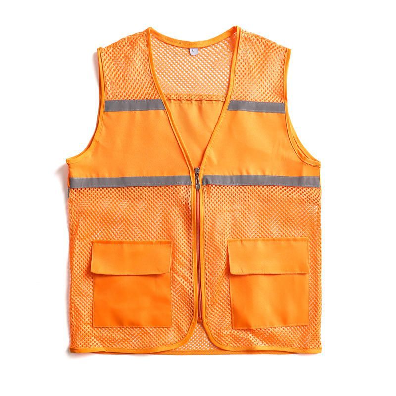Unisex Sichtbare Utility-Weste mit atmungsaktivem Mesh, Reflektorbändern und großzügigen Fronttaschen Echoarchiv