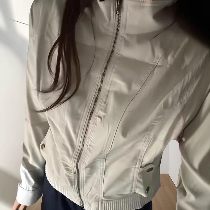 Damen leichte Übergangsjacke mit strukturiertem Design Echoarchiv