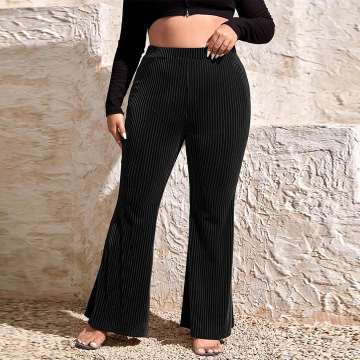 Damen Flared Hose mit eleganter Rippstruktur Echo Archiv
