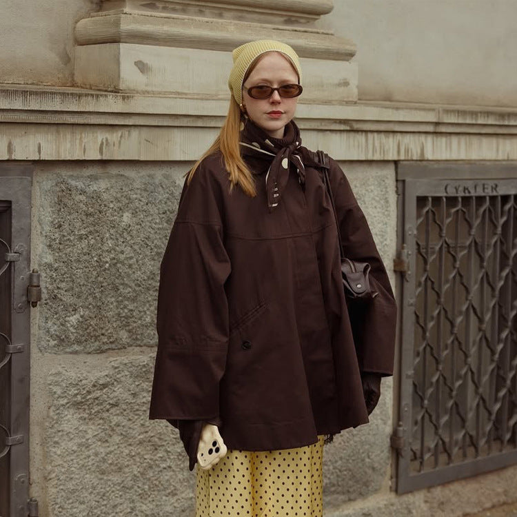 Damen Oversize Übergangsjacke mit Boxy-Schnitt und großen Eingrifftaschen Echoarchiv