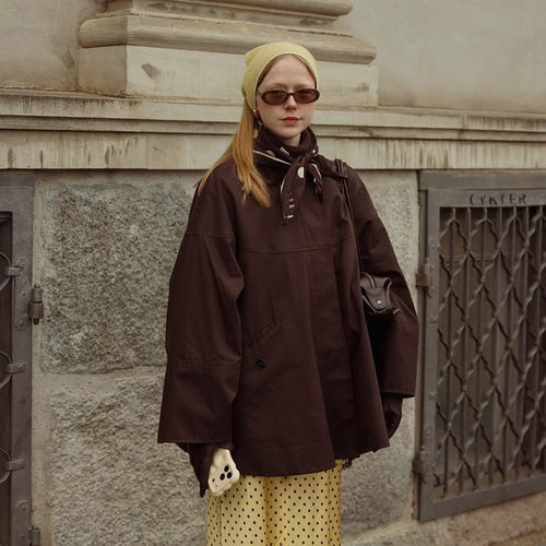 Damen Oversize Übergangsjacke mit Boxy-Schnitt und großen Eingrifftaschen Echoarchiv
