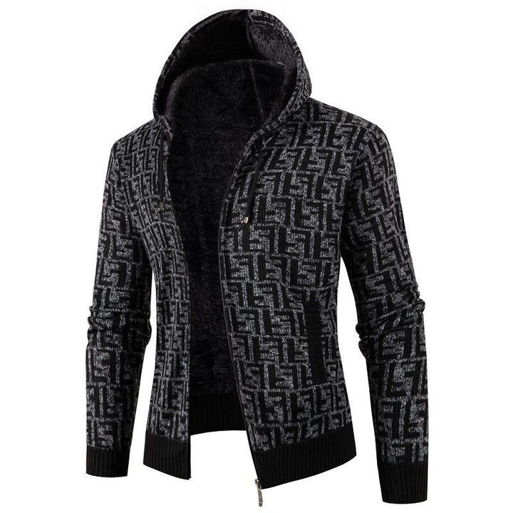 Herren Strickjacke mit modernem Zopfmuster und kuscheligem Innenfutter Echoarchiv