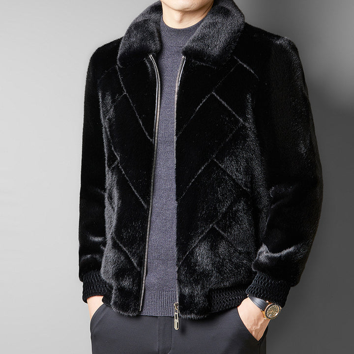 Herren modische Fleecejacke mit elegantem Stehkragen Echoarchiv