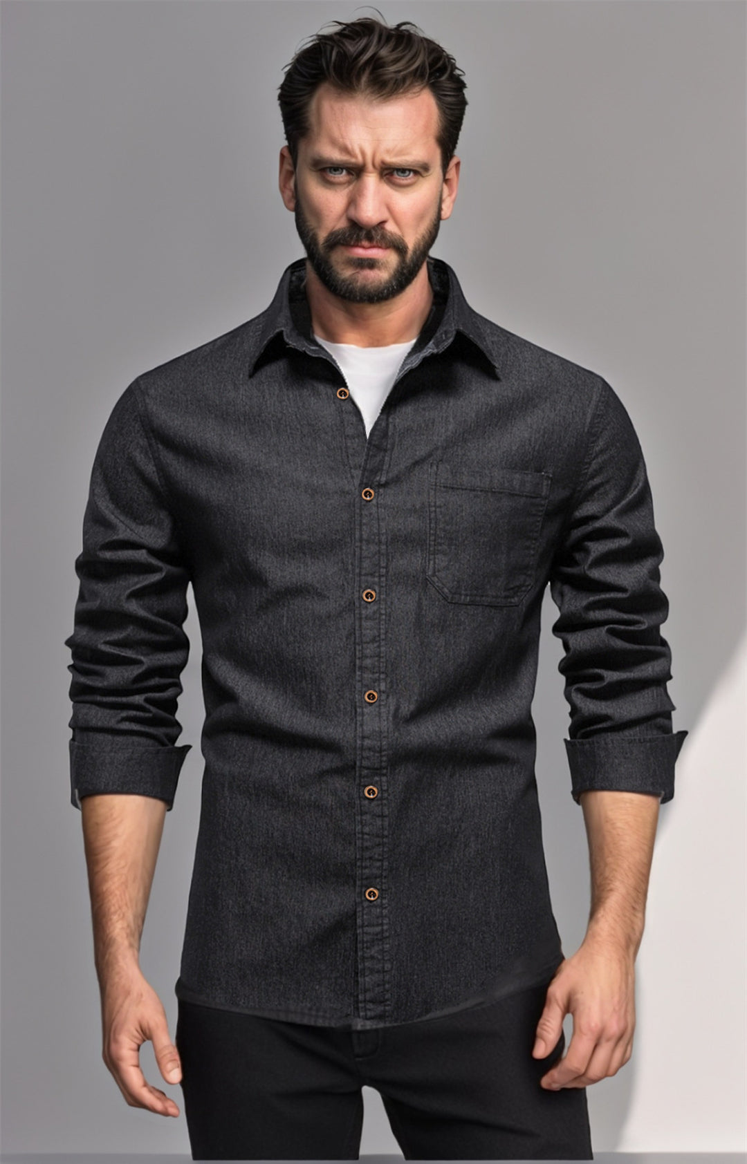 Herren Denim Hemd Echoarchiv