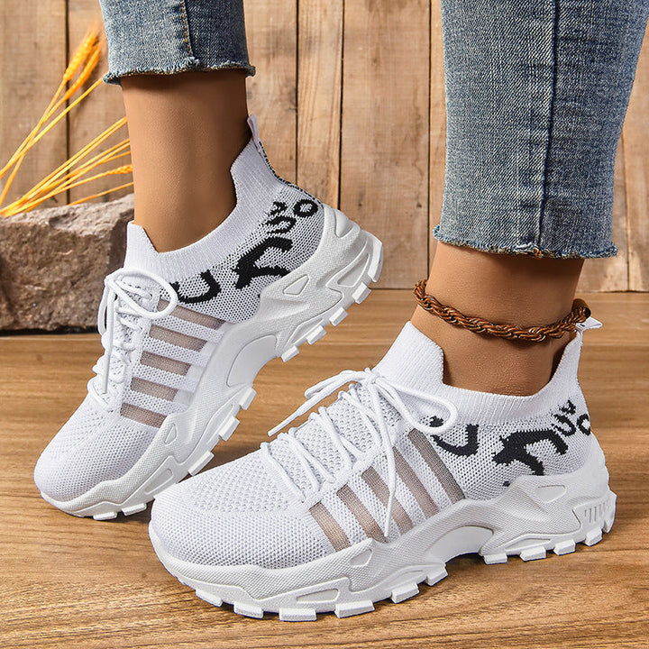 Damen Sportliche Atmungsaktive Sneakers mit elastischem Leisten und rutschfester Sohle Echo Archiv