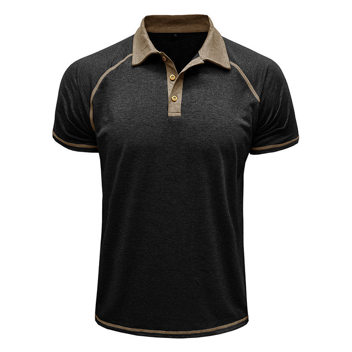 Herren lässiges Poloshirt mit kontrastierenden Einfassungen und hochwertigem Baumwollmix Echoarchiv