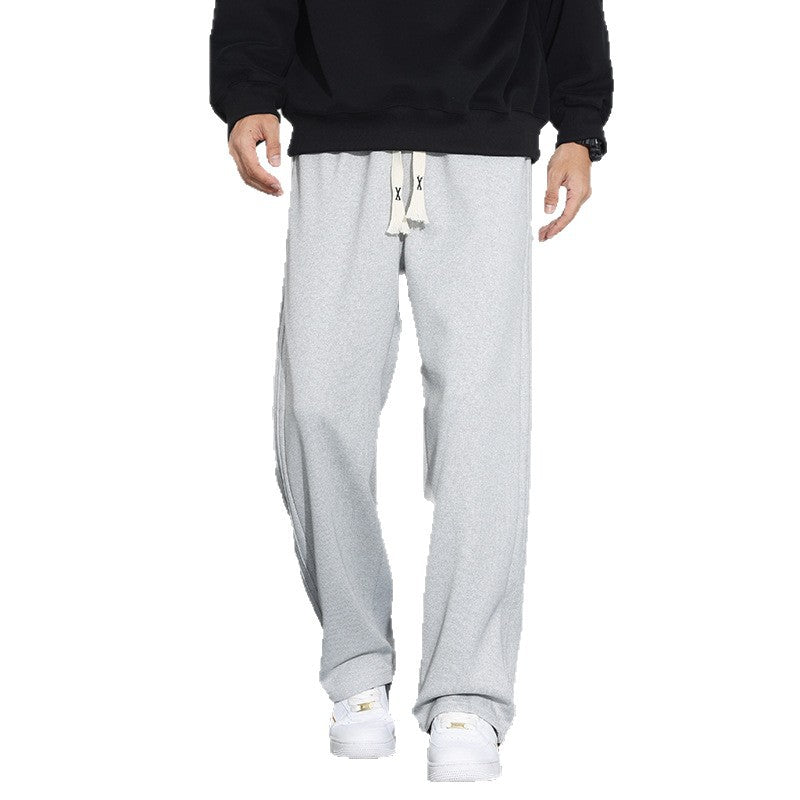 Herren Locker-weit geschnittene Lounge-Jogginghose mit Baumwoll-Fleece-Innenfutter und verstellbarem Kordelzug Echo Archiv