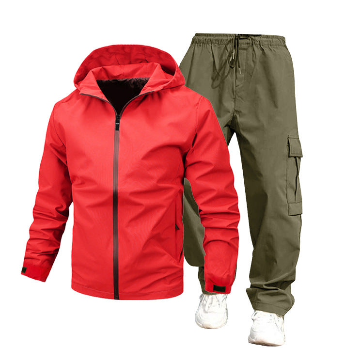 Herren Wetterfeste Outdoor-Jacke und Cargo-Hose Echo Archiv