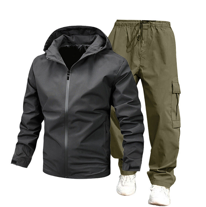 Herren Wetterfeste Outdoor-Jacke und Cargo-Hose Echo Archiv