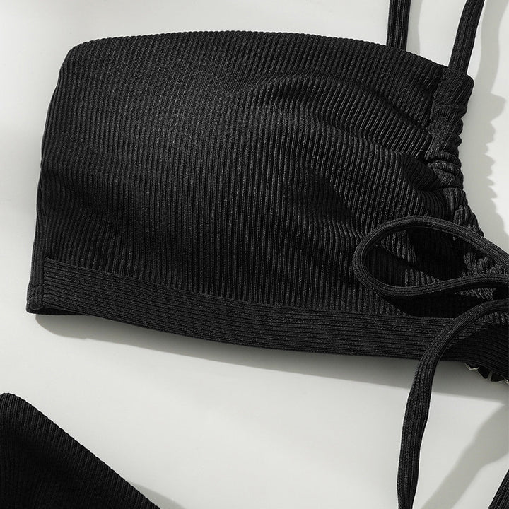 Damen Bikini-Set mit bindbarem Oberteil und hohem Beinausschnitt Echo Archiv
