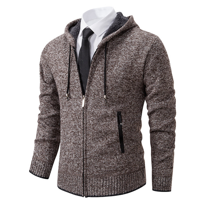 Herren Strickjacke mit Kapuze und weichem Innenfutter Echoarchiv