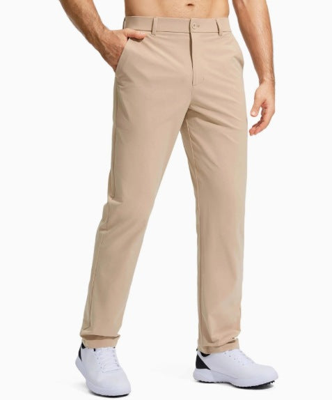 Herren nan elastische Golftwill-Hose mit geradem Schnitt, knitterfreiem Material und verdeckter Reißverschlusstasche Echo Archiv