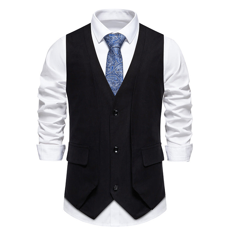Herren elegante Weste mit schmalem Schnitt und praktischen Taschen Echoarchiv