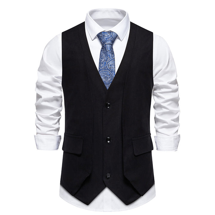 Herren elegante Weste mit schmalem Schnitt und praktischen Taschen Echoarchiv