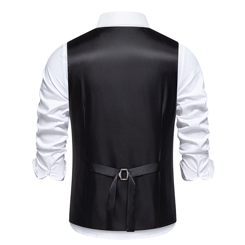 Herren elegante Anzugweste mit kontrastierendem Innenmuster Echoarchiv