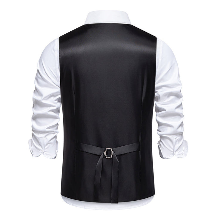 Herren elegante Anzugweste mit kontrastierendem Innenmuster Echoarchiv