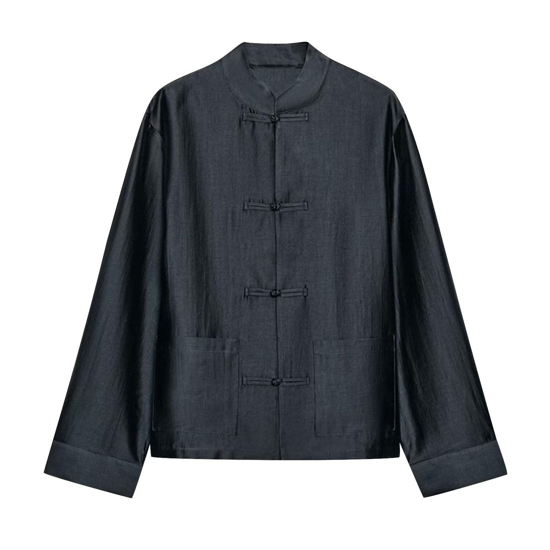 Damen Leichte Stehkragenjacke mit traditionellen Knotenverschlüssen Echoarchiv