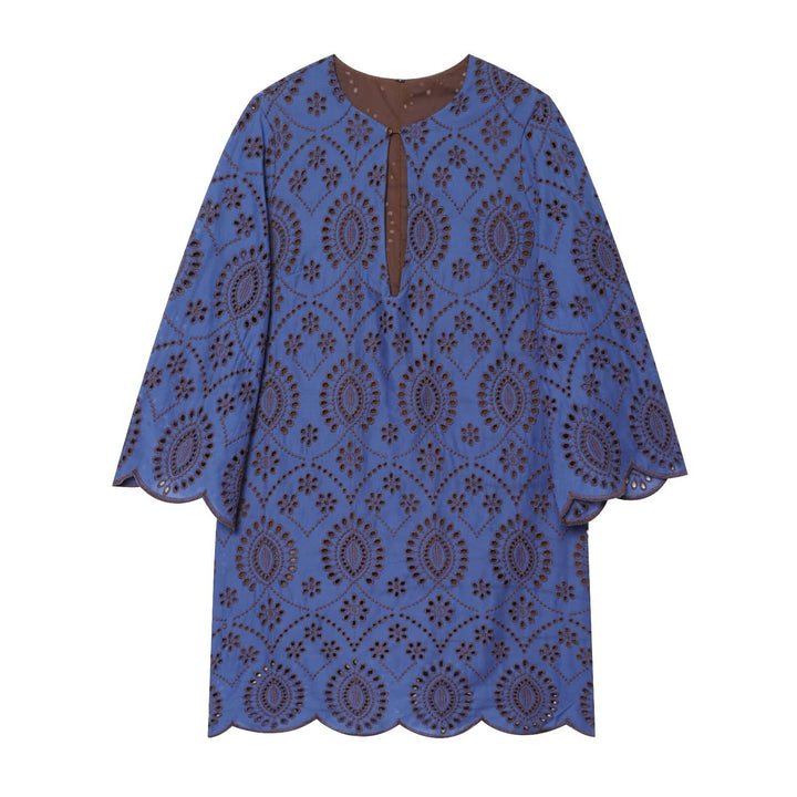 Damen Bestickte Broderie-Anglaise Tunika mit Ajour-Details Echo Archiv